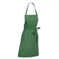 Produktbild: kela Kochschürze 80 x 67 cm CORA, Küchenschürze Damen Herren, Baumwolle waschbar, verstellbarer Nackengurt, langer Bindegurt, Streifen, grün