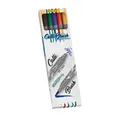 Produktbild: ONLINE Set Calli.Brush, 5 Double-Tip Pens, Pinselspitze und Kalligrafie-Spitze,