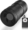Produktbild: Leiser 100mm Rohrventilator Schwarz - 221m³/h - Regelbar - Abluftventilator f...