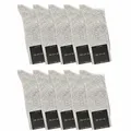 Produktbild: ca·wa·so Herren Socken aus 100% Baumwolle | Reine Baumwollsocken im 10er-Set | Freizeitsocken ohne Naht mit verstärkter Ferse & Spitze (47-50, hellgrau)