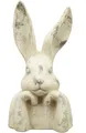 Produktbild: kleiner putziger origineller Osterhase als Büste Poly cremeweiß matt gefleckt