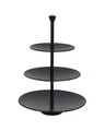 Produktbild: Spetebo Metall Etagere schwarz 3-stöckig - 36 x 25 cm - Edelstahl Deko Servierplatte mit 3 Etagen - Etagenständer Dessert Snack Obst Muffin Ständer