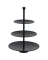 Produktbild: Spetebo Etagere Edelstahl Etagere in schwarz mit 3 Etagen - 36 x 25 cm, Edelstahl, (Stück, 1-tlg., Servierständer), Metall Deko Servierplatte