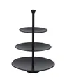 Produktbild: Metall Etagere schwarz 3-stöckig - 27 cm - Etagen Servier Platten Deko Ständer