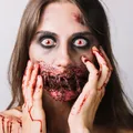 Produktbild: Farbige Kontaktlinsen Halloween Zombie Kostüm Ohne Stärke Rote Fasching Vampir