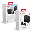 Produktbild: Forcell F-Energy 6in1 Travel Charger 45W USB-C USB-A - Powerbank 15000mAh - 15W PD QC 3.0 Wireless Charger - EU UK US Stecker, LCD Bildschirm