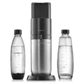 Produktbild: SodaStream Duo Wassersprudler Sprudelmaschine + 2 Flaschen Schwarz