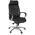 Produktbild: Kadima Design Chefsessel, Schwarz, Leder, Sternfuß, 66x128x62 cm, Arbeitszimmer, Bürostühle, Chefsessel