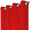 Produktbild: Bestlivings Blickdichte Rote Gardine mit Ösen in 140x175 cm (BxL), in vielen Größen und Farben