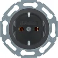 Produktbild: Berker 414521 Steckdose SCHUKO Schraub-Liftklemmen Serie schwarz 1930 Glas