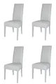 Produktbild: t m c s Tommychairs - 4er Set Moderne Stühle Luisa für Küche und Esszimmer, robuste Struktur aus lackiertem Buchenholz Farbe Hellgrau, Gepolstert und mit hellgrauem Kunstleder bezogen