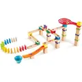 Produktbild: Hape Murmelbahn E1101 Rasante Murmelbahn mit Domino, ab 3 Jahre, aus Holz, 20 Kugeln, 61 Bauteile