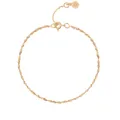 Produktbild: Einzelstück® Singapur Fußkette 925 Sterling Silber I Gedrehtes Silberfußkettchen I 14K Gold & Roségold, Echtschmuck Singapurkette Memory Damen Anklet (Rosegold)
