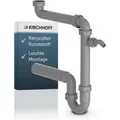 Produktbild: Eco-save Ks Raumspar-spültisch-röhrensiphon, Grau, 1 1/2'ig X 50 Mm, Mit 3/4' Geräteanschluss