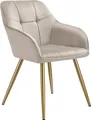 Produktbild: tectake® Esszimmerstuhl Marilyn gepolstert, in Samtoptik, gesteppt 58 x 62 x 82 cm