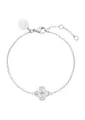 Produktbild: Purelei® Cuore Armband – Elegantes Ankerketten-Armband mit Kleeblatt-Anhänger aus Zirkonia-Herzen (Silver)