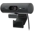 Produktbild: Logitech Webcam BRIO 500, 960-001422, grafit, USB-C, mit Mikrofon und Abdeckung, Full-HD (1080p)