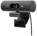 Produktbild: Logitech Webcam Klemm-Halterung Stereo-Mic Integrierte Abdeckblende Brio 500 Full HD-Webcam