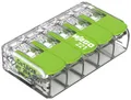 Produktbild: WAGO 221-425 221 Verbindungsklemme flexibel: 0.14-4mm² starr: 0.2-4mm² Polzahl: 5 25 St. Transparent, Grün