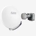 Produktbild: Fuba Sat Anlage 4 Teilnehmer | Satellitenschüssel Komplettset - DAA 850 W Sat-Schüssel 85cm Alu weiß + Fuba DEK 417 Quad LNB 4 Teilnehmer (DVB-S2, HDTV, UHD 4K/8K, 3D) mit LTE-Störfilter
