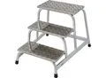 Produktbild: STABILO Montagetritt, Aluminium-Riffelblechstufen, einseitig, 3 Stufen kaiserkraft