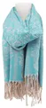 Produktbild: Damen Stola eleganter Longschal florale Motive Dreamy Flair ca.70x180cm turqoise