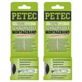 Produktbild: Petec 2x Montageband Schwarz 12 mm X 1mm X 2m Sb-Karte