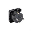 Produktbild: BACHMANN Schutzkontaktstecker, schwarz flach / 911.170