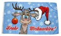 Produktbild: Fahne/Flagge Frohe Weihnachten Elch Kugel 90 x 150 cm