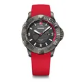 Produktbild: WENGER Herren Armbanduhr Seaforce, Ø 43 mm, Swiss Made, Analog Quarz, Wasserdicht bis 200 m, Silikon-Armband, Schwarz/Rot, 01.0641.144
