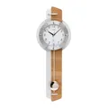 Produktbild: AMS 5271 Funk-Pendelwanduhr, Kernbuche, Alu, Mineralglas