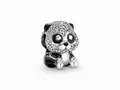 Produktbild: Pandora Sparkling Cute Panda Charm - 790771C01 - Silber - Emaille Zirkonia - Schwarz
