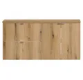 Produktbild: Lomadox Doppelwaschtisch NEWPORT-56-OAK, 120cm, in Eiche, Metallgriffe Chrom glänzend
