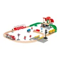 Produktbild: BRIO World 33989 Großes City Bahnhof Set - Umfangreiches Holzeisenbahn-Set mit U