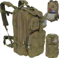 Produktbild: Taktischer Rucksack Wasserdicht 600D PALS-Bänder Kompression Viele Fächer Outdoor 23243