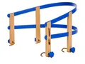 Produktbild: Colint Holzlehne / Rückenlehne für Schlitten mit Kunststoffleisten (blau)