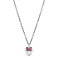 Produktbild: Disney Halskette mit Minnie Maus aus Edelstahl und Zirkonia Kristall, Länge 35+5cm, Kinderkette, Schmuck
