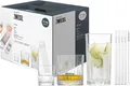 Produktbild: Schott Zwiesel Bargläser-Set Stage 17-teilig, Longdrinkgläser (440 ml) Whiskygläser (364 ml) und Schnapsgläser (78 ml) mit Relief (Art.-Nr. 124011)