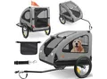 Produktbild: KESSER® Hundeanhänger Boxer 2-in-1 Hundebuggy Fahrradanhänger groß ca. 250L Volumen - Inkl. Fahne und Tasche - 600D Oxford Canvas, Klappbar SmartSpace Concept, maximale Belastbarkeit: 45kg