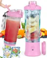 Produktbild: Dreamhigh® Mixer Smoothie Maker, 600ml Tragbarer Mixer für Smoothies und Shakes mit 6 Klingen, 4000mAh Mini Mixer Kann 25 Tassen Saft auspressen für Büro, Camping und Reisen (Lila)