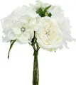 Produktbild: Hochzeitsstrauß mit Perlen edel Strass Rosen Hortensien Dekoration festlich