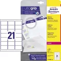 Produktbild: AVERY Zweckform L7160-40 Adress Etiketten 63,5 x 38,1 mm weiß QuickPeel