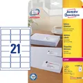 Produktbild: 840 AVERY Zweckform Adressetiketten L7160-40 weiß 63,5 x 38,1 mm
