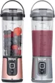 Produktbild: Ninja Blast kabelloser Mini-Mixer, 530 ml, 2er-Pack, auslaufsicherer Trinkdeckel, wiederaufladbar, Smoothies & Proteinshakes für unterwegs, mixt Eis & gefrorenes Obst, Roségold & Silber, BC151UKEUGV