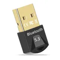 Produktbild: Bluetooth Adapter Für Pc - Gleichzeitig können Sieben Geräte angeschlossen Werden, Für Windows 8.1/10/11 ist Keine Installation von Treibern erforderlich, bessere Stabilität und super Starkes Signal