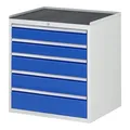Produktbild: Rau Schubladenschrank m. Anti-Rutsch-Matte 5 Schubl.-XL 2x120 2x150 1x180mm
