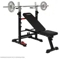 Produktbild: HAMMER Hantelbank Force 4.0 mit Rack, Schrägbank, bis max. 180 kg Körpergewicht - Schwarz