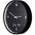 Produktbild: Bresser Wanduhr MyTime mit LED-Sekunden-/Temperaturanzeige Ø 24 cm Schwarz