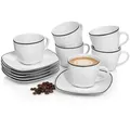 Produktbild: Sänger Kaffeetassen, Weiß, Keramik, 12-teilig, 44x12.5x22 cm, kratzfest, Kaffee & Tee, Tassen, Kaffeetassen-Sets