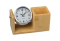 Produktbild: Macma Organizer Stifteköcher aus Bambus mit analoger Uhr